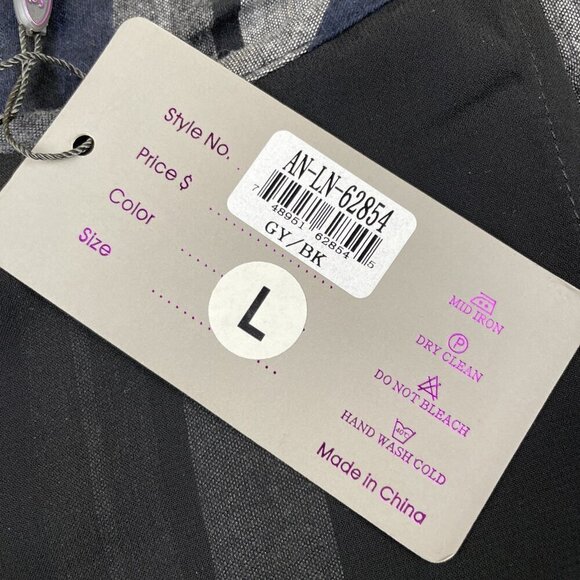 Pretty Angel Two Piece Multi layer Dress Tunic Women’s L Striped Gray Black - Picture 8 of 9